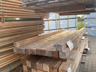 Ca. 12x Douglas Balken Geschaafd, 90x90mm, lengte 250cm